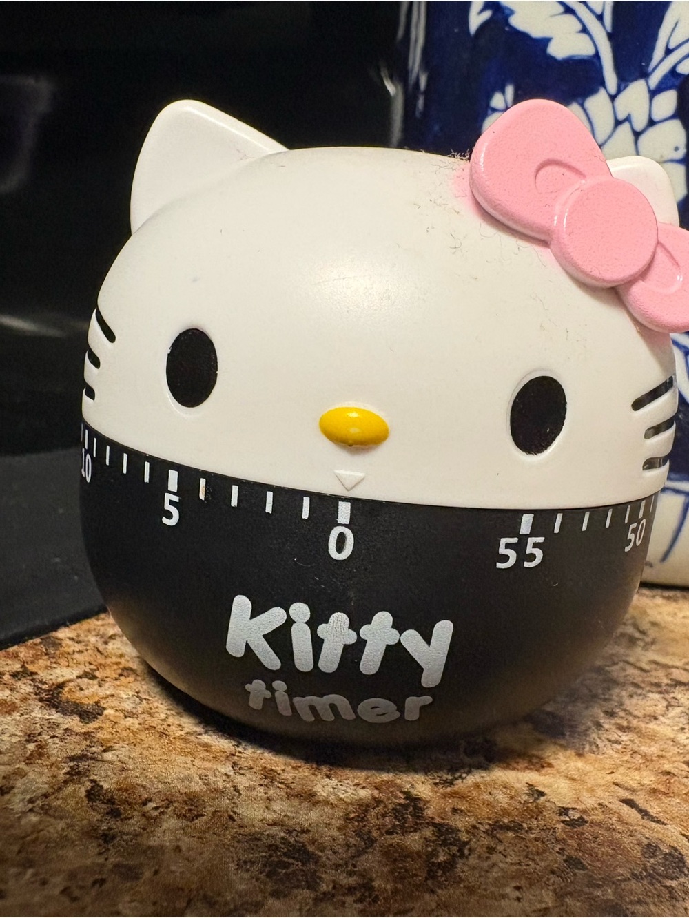 Kitty Timer Pink & White Kitchen Timer